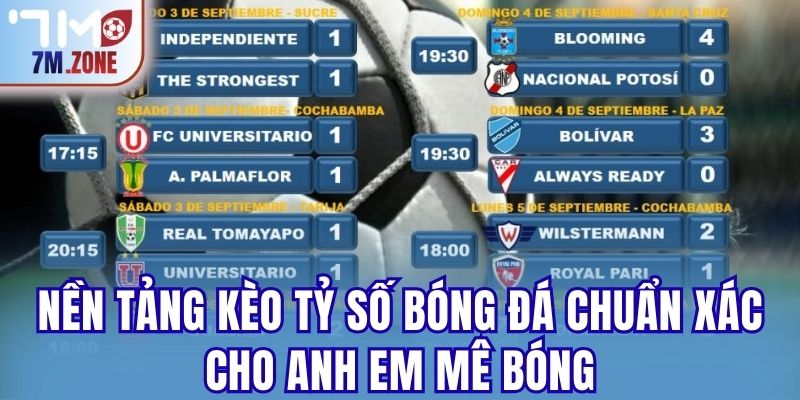 Nền tảng kèo tỷ số bóng đá chuẩn xác cho anh em mê bóng